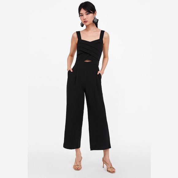 Zara Pants - ZARA Cut-Out Jumpsuit with Pleats
